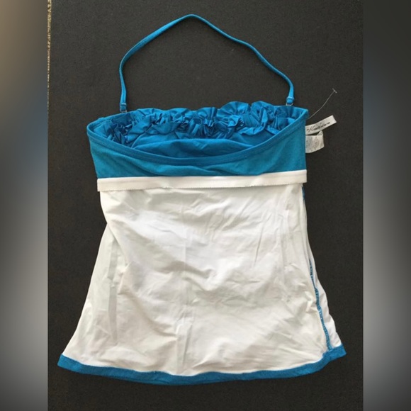 Kenneth Cole Tummy Toner Tankini Top Swimsuit Women’s size S Turquoise blue - Picture 13 of 14
